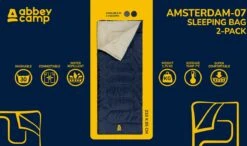 Abbey Camp Slaapzak Amsterdam - 2-pack - Dekenmodel - 210 X 85 Cm - Grijs -Buiten Kamperen 1200x711 3