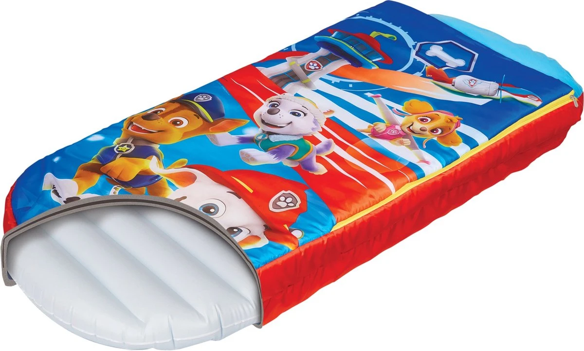 Paw Patrol Junior ReadyBed-2 In 1 Kids Sleeping Inflatable Air Bed In A Bag With A Pump, Polyester, Single 2 Paw Patrol Junior ReadyBed-2 In 1 Kids Sleeping Inflatable Air Bed In A Bag With A Pump, Polyester, Single - Afbeelding 2