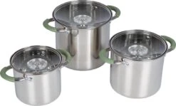 Bo-Camp - Pannenset - Elan Plus - 3-Delig - RVS -Buiten Kamperen 1200x726 3