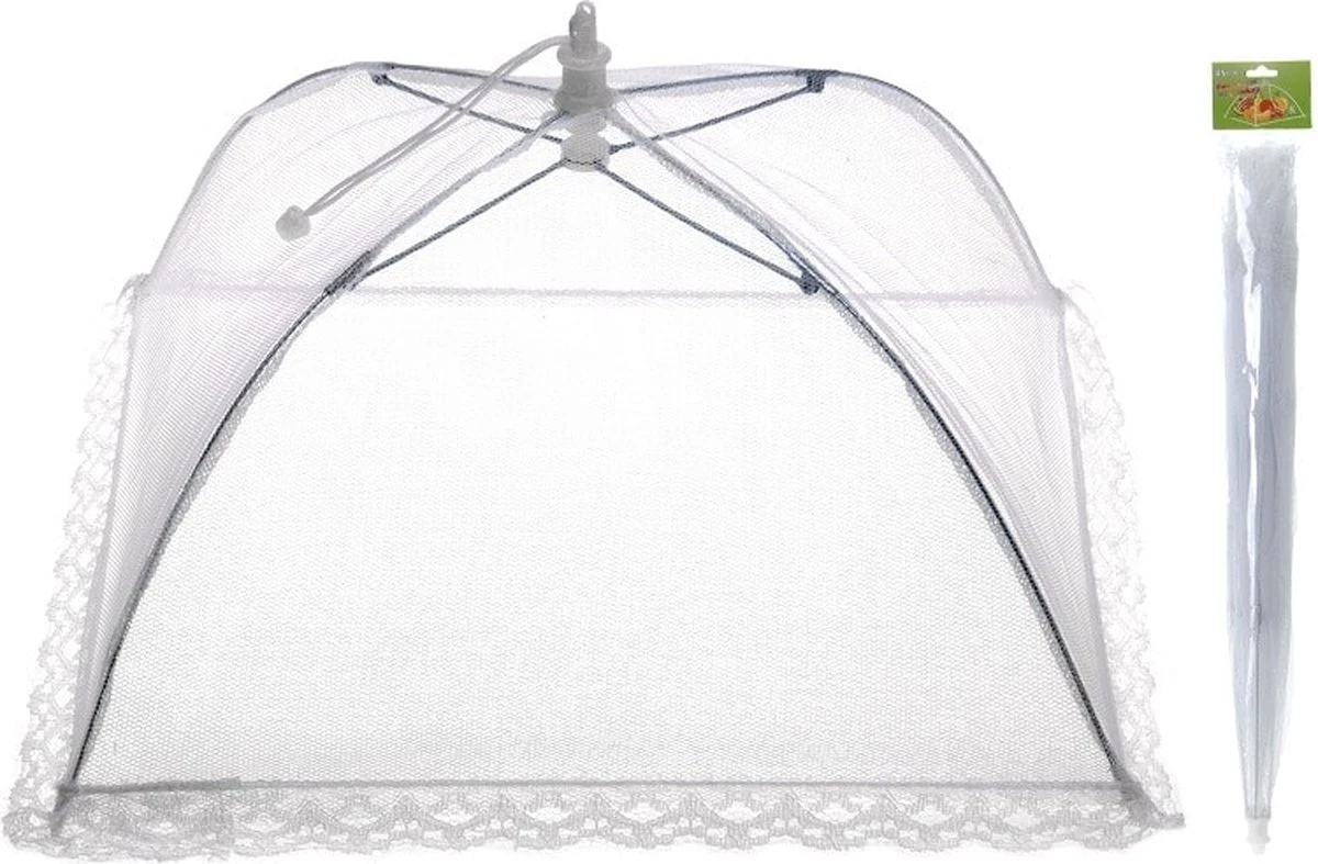 Merkloos Opvouwbaar Vliegennetje / Vliegenkapje 45 X 45 Cm - Hoogte 20 Cm 4 Merkloos Opvouwbaar Vliegennetje / Vliegenkapje 45 X 45 Cm - Hoogte 20 Cm - Afbeelding 4