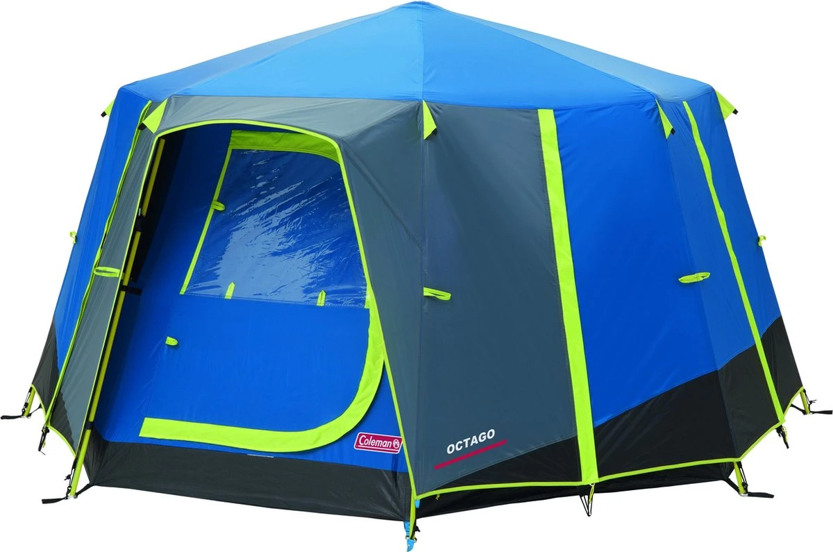 Coleman OctaGo Tent - Festival - 3-Persoons - Blauw/lime 1 Coleman OctaGo Tent - Festival - 3-Persoons - Blauw/lime