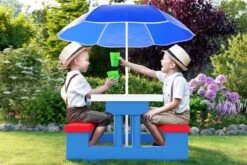 Merkloos Kinder Picknicktafel Met Parasol - Blauw 15 Merkloos Kinder Picknicktafel Met Parasol - Blauw -Buiten Kamperen 1200x800 190