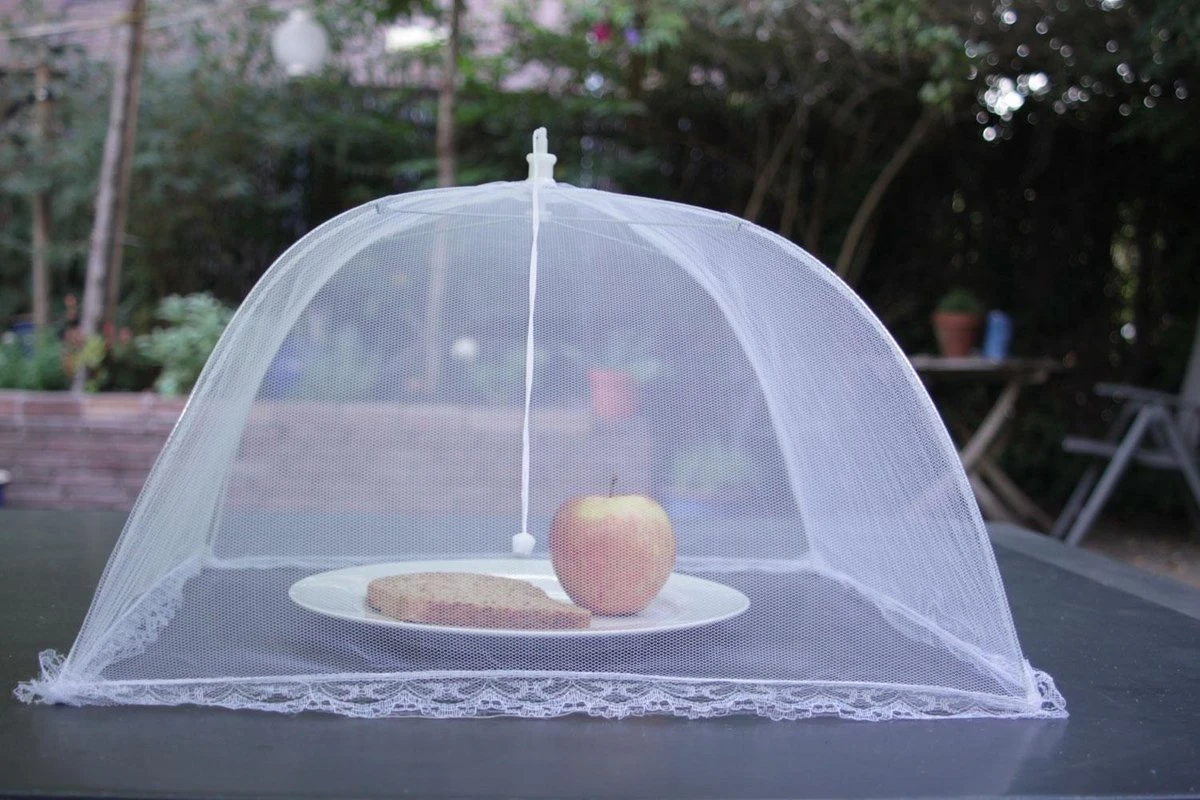 Vliegenkapjes Opvouwbaar 2 Stuks - Wit - 45 X 25 Cm | Flystopper 1 Vliegenkapjes Opvouwbaar 2 Stuks - Wit - 45 X 25 Cm | Flystopper