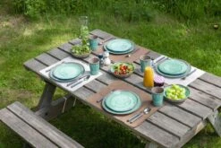 Bo-Camp Servies Halo - 12 Delig Melamine - Aqua -Buiten Kamperen 1200x800 279