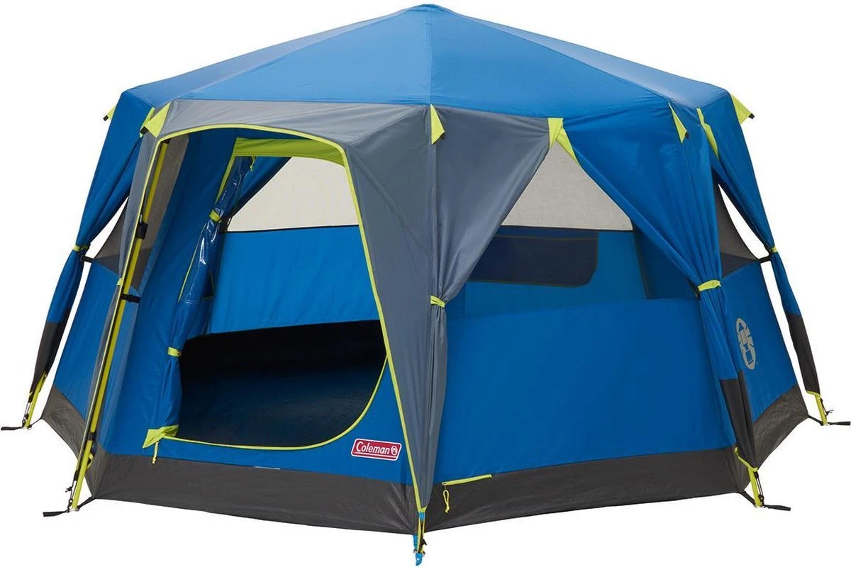 Coleman OctaGo Tent - Festival - 3-Persoons - Blauw/lime 2 Coleman OctaGo Tent - Festival - 3-Persoons - Blauw/lime - Afbeelding 2