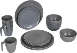Bo-Camp Campingservies - 100% Melamine - 16-delig - Stone - Grijs 33 Bo-Camp Campingservies - 100% Melamine - 16-delig - Stone - Grijs -Buiten Kamperen 1200x820 5