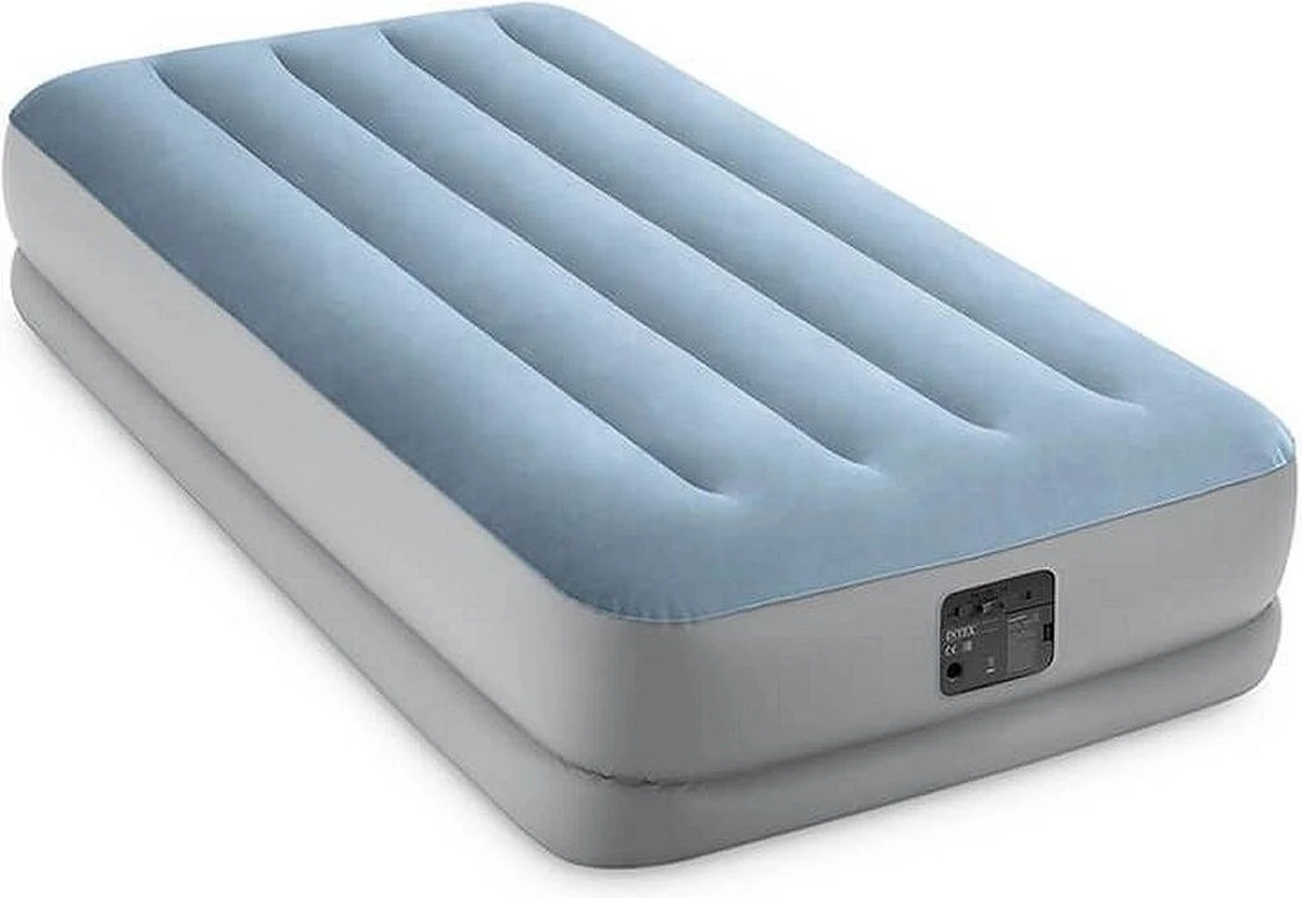 Intex 64166NP Raised Comfort Luchtbed 191x99x36 Cm Lichtblauw/Grijs 4 Intex 64166NP Raised Comfort Luchtbed 191x99x36 Cm Lichtblauw/Grijs - Afbeelding 4