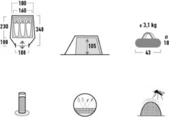High Peak Lichtgewicht Tunneltent Kite 3 LW, Trekking Tent 3 Personen, 3,1 Kg, Aluminium Stokken, 3000 Mm Waterdicht, Extra Lang 230 Cm 7 High Peak Lichtgewicht Tunneltent Kite 3 LW, Trekking Tent 3 Personen, 3,1 Kg, Aluminium Stokken, 3000 Mm Waterdicht, Extra Lang 230 Cm -Buiten Kamperen 1200x833 1