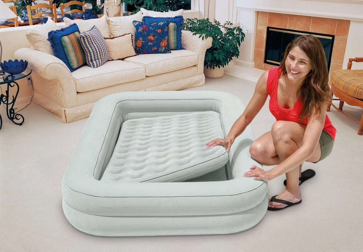 Intex Luchtbed - Kinder Reisbed - 1 Persoons - Slaapgedeelte: B71 X L132 X H10 - Met Reparatieset 6 Intex Luchtbed - Kinder Reisbed - 1 Persoons - Slaapgedeelte: B71 X L132 X H10 - Met Reparatieset - Afbeelding 6