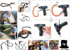 Bob Online ™ - 1 Stuk – Zwart – Gereedschaplijn – Gereedschaplanyard – Elasticate Tool Lanyard – Maximum Load Capacity 2 Kg – Elastisch Gereedschap Lanyard – Gereedschap Valbeveiliging Koord 6 Bob Online ™ - 1 Stuk – Zwart – Gereedschaplijn – Gereedschaplanyard – Elasticate Tool Lanyard – Maximum Load Capacity 2 Kg – Elastisch Gereedschap Lanyard – Gereedschap Valbeveiliging Koord -Buiten Kamperen 1200x858 6