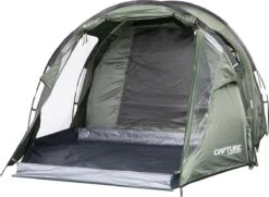 Capture Outdoor, 3-Man XXL Tent "Seikan XTR-3", Voor 3 XXL Personen, 215x400x155cm, DeLuxe Tent En Canvas, "Airflow System", … -Buiten Kamperen 1200x878
