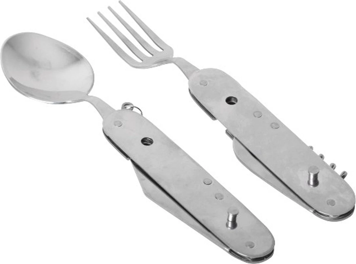 Merkloos Bestek - All -In-One Vork / Lepel / Mes / Flesopener/ Tirbuson - Blauw 4 Merkloos Bestek - All -In-One Vork / Lepel / Mes / Flesopener/ Tirbuson - Blauw - Afbeelding 4