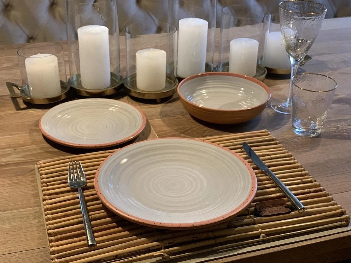 Camping Servies - 12 Delig – 100% Melamine Servies Set – Campingservies – Melamine Servies - Terracotta Style 2 Camping Servies - 12 Delig – 100% Melamine Servies Set – Campingservies – Melamine Servies - Terracotta Style - Afbeelding 2