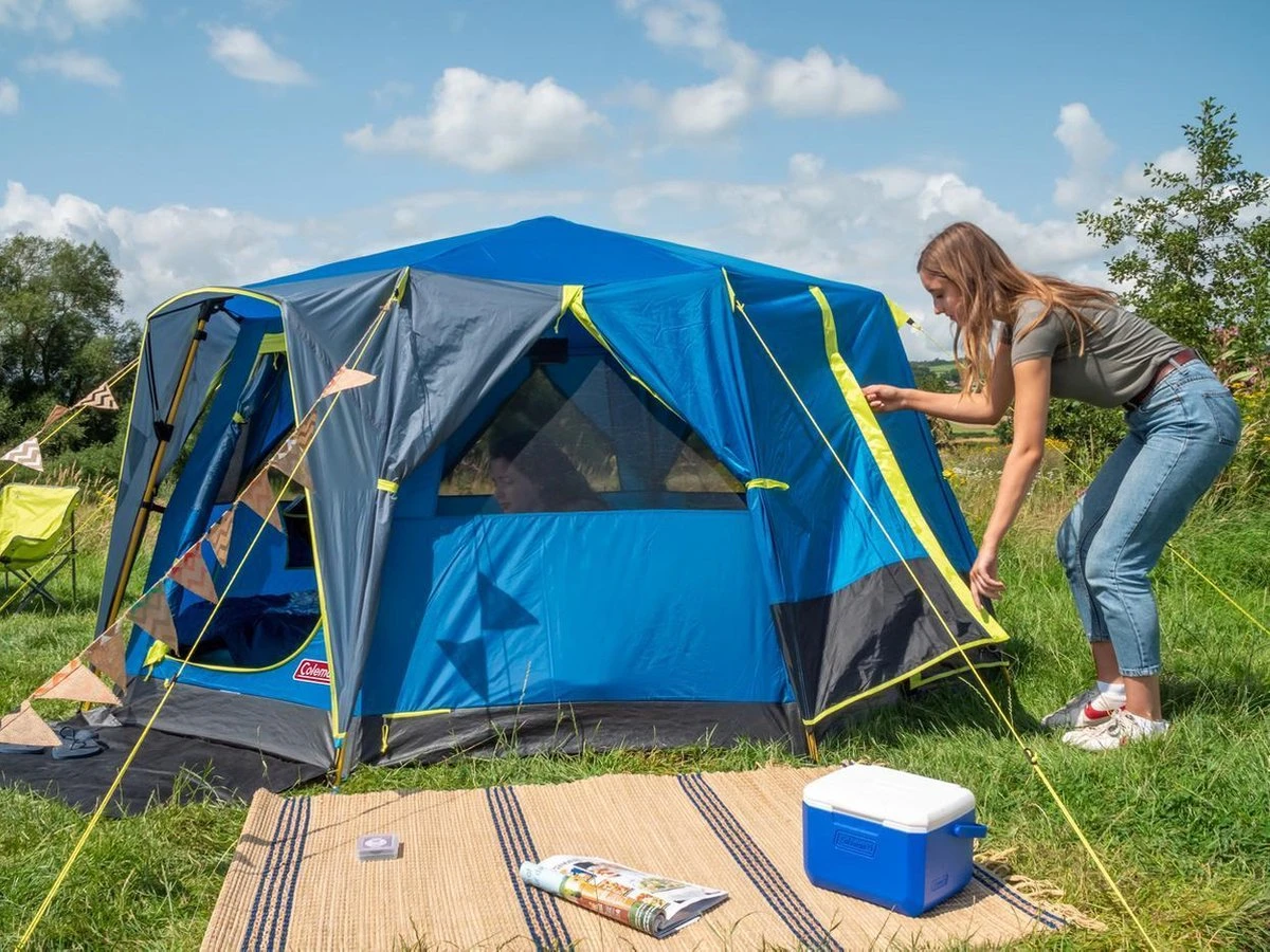 Coleman OctaGo Tent - Festival - 3-Persoons - Blauw/lime 4 Coleman OctaGo Tent - Festival - 3-Persoons - Blauw/lime - Afbeelding 4
