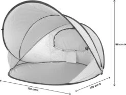 Deryan Luxe Pop Up Strandtent XXL - Anti-UV 50+ - Zilver 35 Deryan Luxe Pop Up Strandtent XXL - Anti-UV 50+ - Zilver -Buiten Kamperen 1200x907