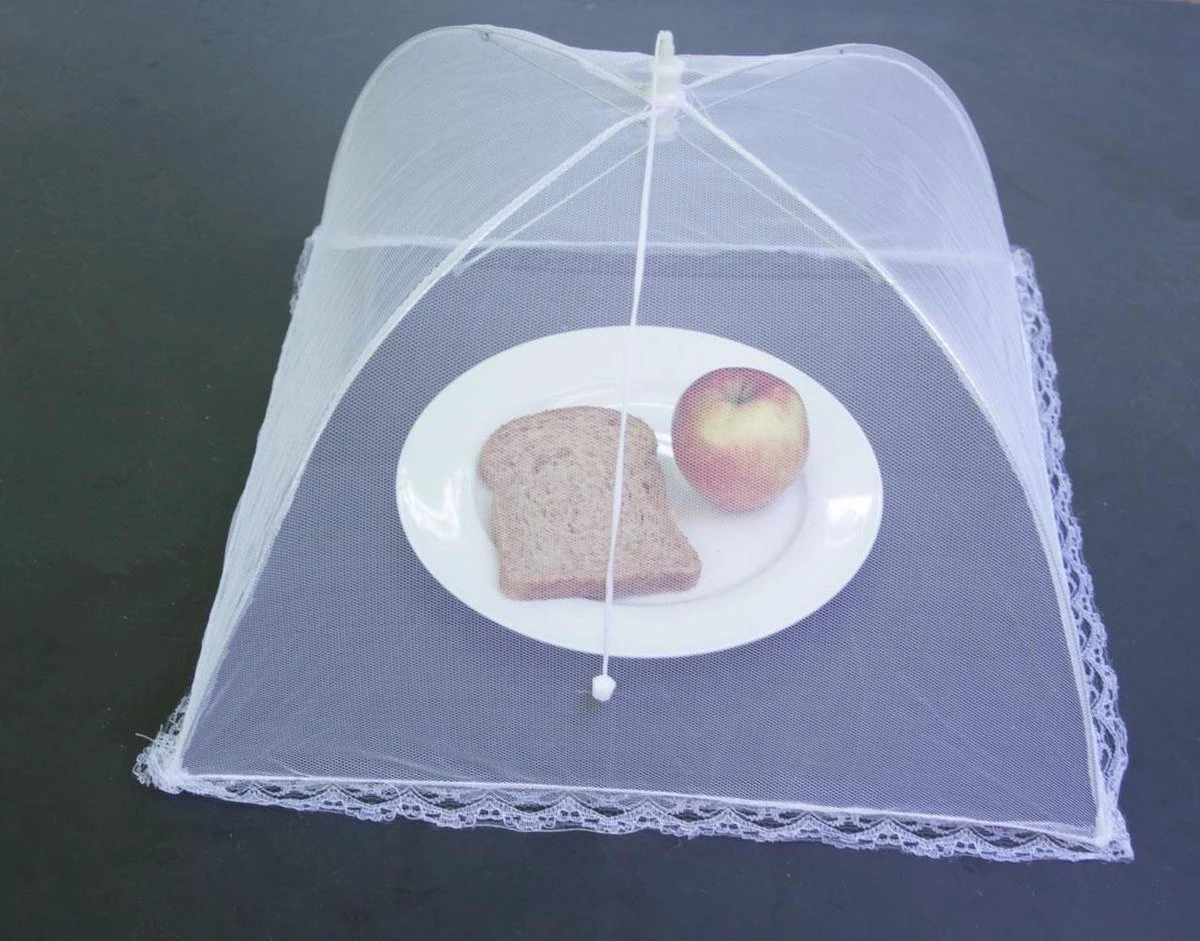 Vliegenkapjes Opvouwbaar 2 Stuks - Wit - 45 X 25 Cm | Flystopper 2 Vliegenkapjes Opvouwbaar 2 Stuks - Wit - 45 X 25 Cm | Flystopper - Afbeelding 2