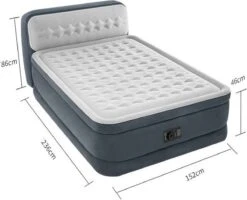 Intex 64448 - Queen Deluxe Ultra-Plush Zelfopblazend 2-persoons Luchtbed Met Hoofdboord (203x152x46cm) -Buiten Kamperen 1200x972 1