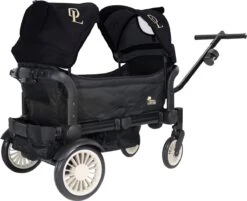 Deryan Luxe Sandy Bolderkar - Duo Buggy - Tandem Buggy - Opvouwbaar - Inklapbare Bolderwagen - Duo Kinderwagen - Zwart -Buiten Kamperen 1200x976 1