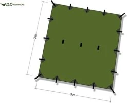 Tarp 3x3 – Olive Green -Buiten Kamperen 1200x979 2