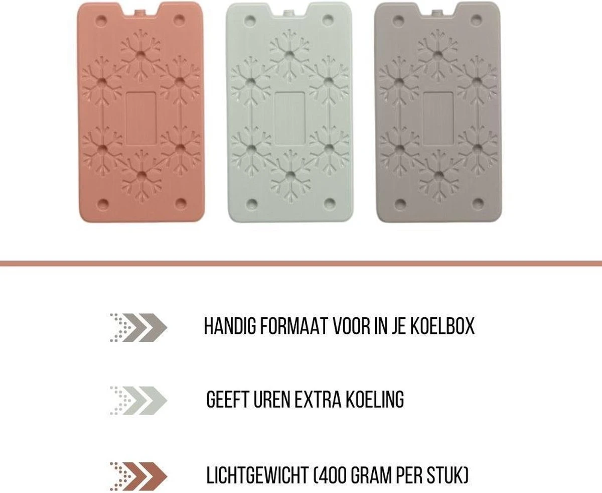 Orange85 Koelelementen - 3 Stuks - 25 X 14 Cm - 3 Kleuren - 400 Gram 4 Orange85 Koelelementen - 3 Stuks - 25 X 14 Cm - 3 Kleuren - 400 Gram - Afbeelding 4