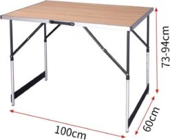 Kamyra® Campingtafel Inklapbaar - Kampeertafel, Partytafel - Opvouwbaar, Lichtgewicht & In Hoogte Verstelbaar - Aluminium/Hout 14 Kamyra® Campingtafel Inklapbaar - Kampeertafel, Partytafel - Opvouwbaar, Lichtgewicht & In Hoogte Verstelbaar - Aluminium/Hout -Buiten Kamperen 1200x984 1
