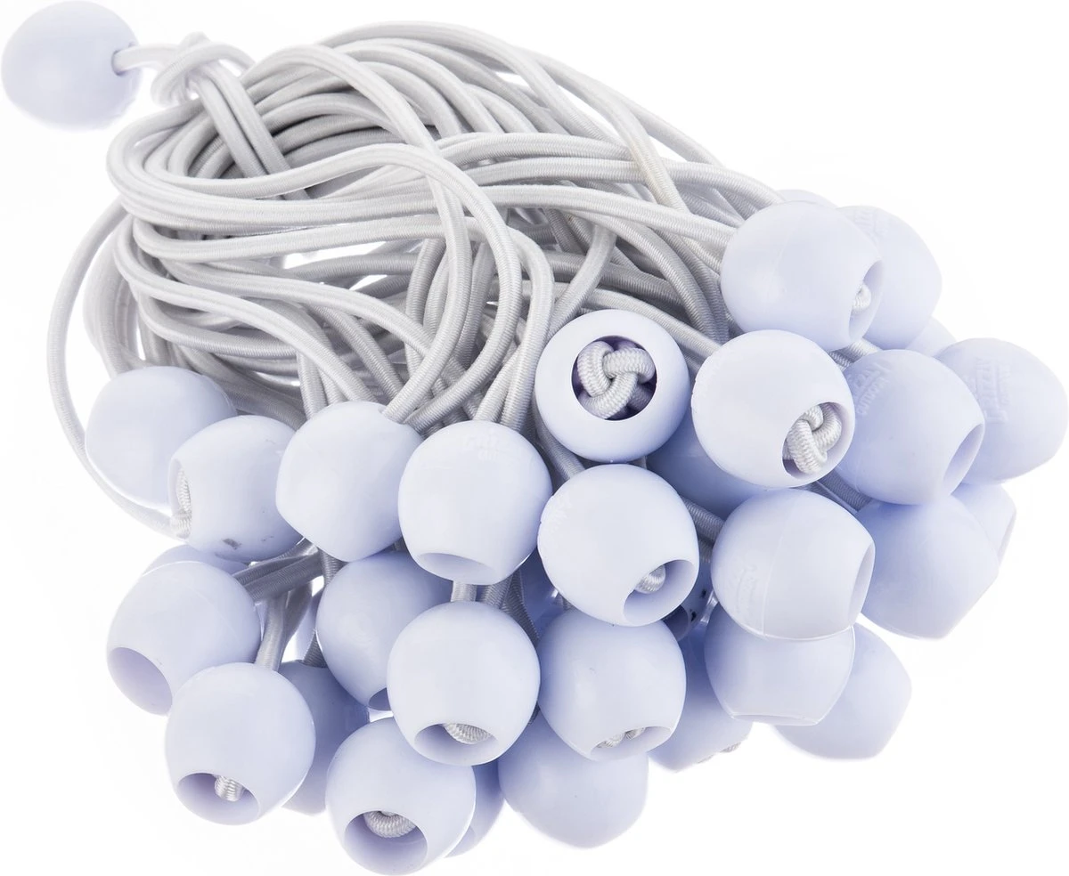 Partytent Elastiek Met Balletje | Lang| +/- 16 Cm | 40 Stuks 2 Partytent Elastiek Met Balletje | Lang| +/- 16 Cm | 40 Stuks - Afbeelding 2