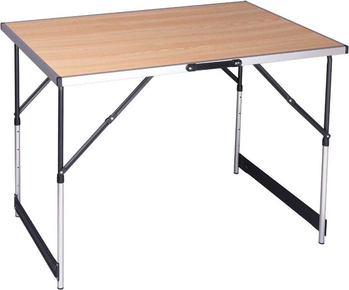 Kamyra® Campingtafel Inklapbaar - Kampeertafel, Partytafel - Opvouwbaar, Lichtgewicht & In Hoogte Verstelbaar - Aluminium/Hout 1 Kamyra® Campingtafel Inklapbaar - Kampeertafel, Partytafel - Opvouwbaar, Lichtgewicht & In Hoogte Verstelbaar - Aluminium/Hout