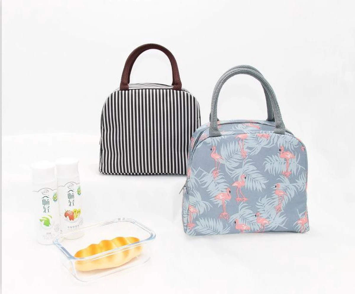 Lunchtas - Koeltas - Schooltas - Leuke Vrolijke Picknicktas - Kinderen & Volwassenen - Zwart/Wit 3 Lunchtas - Koeltas - Schooltas - Leuke Vrolijke Picknicktas - Kinderen & Volwassenen - Zwart/Wit - Afbeelding 3