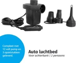 Auto Luchtbed Voor Achterbank - Met 12v Elektrische Pomp -Buiten Kamperen 1200x997