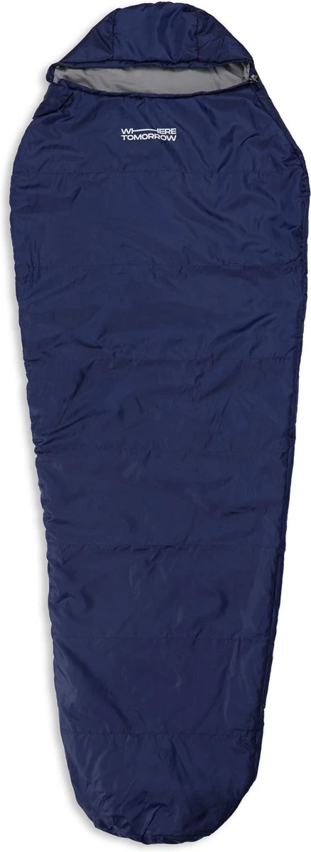 Where Tomorrow Outdoor Slaapzak | Klein En Zacht | 220 X 80 Cm X 50 Cm, Inclusief Opbergzak |ingepakt 26 X 14 Cm | 700g | Marineblauw 1 Where Tomorrow Outdoor Slaapzak | Klein En Zacht | 220 X 80 Cm X 50 Cm, Inclusief Opbergzak |ingepakt 26 X 14 Cm | 700g | Marineblauw