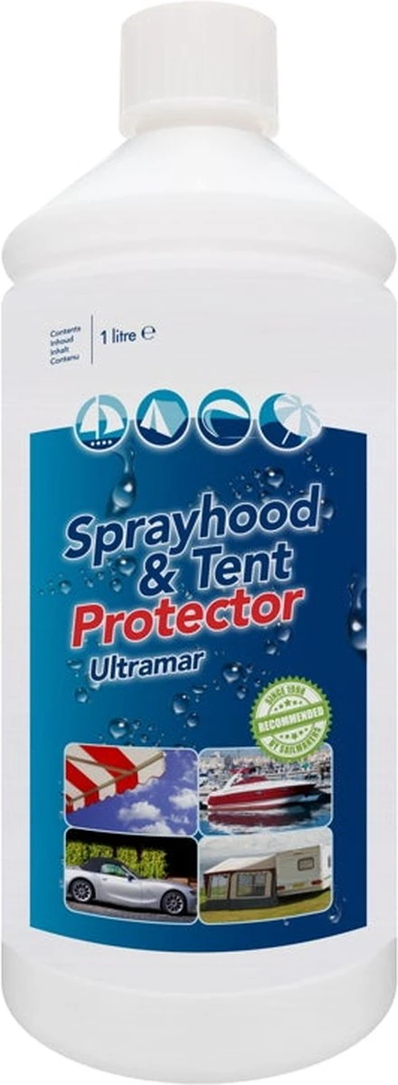 Ultramar - Sprayhood & Tent Protector 1L - Impregneermiddel Voor Bootkap, Tent, Cabriodak - Maakt Waterdicht En Geeft Extra Bescherming 7 Ultramar - Sprayhood & Tent Protector 1L - Impregneermiddel Voor Bootkap, Tent, Cabriodak - Maakt Waterdicht En Geeft Extra Bescherming - Afbeelding 7
