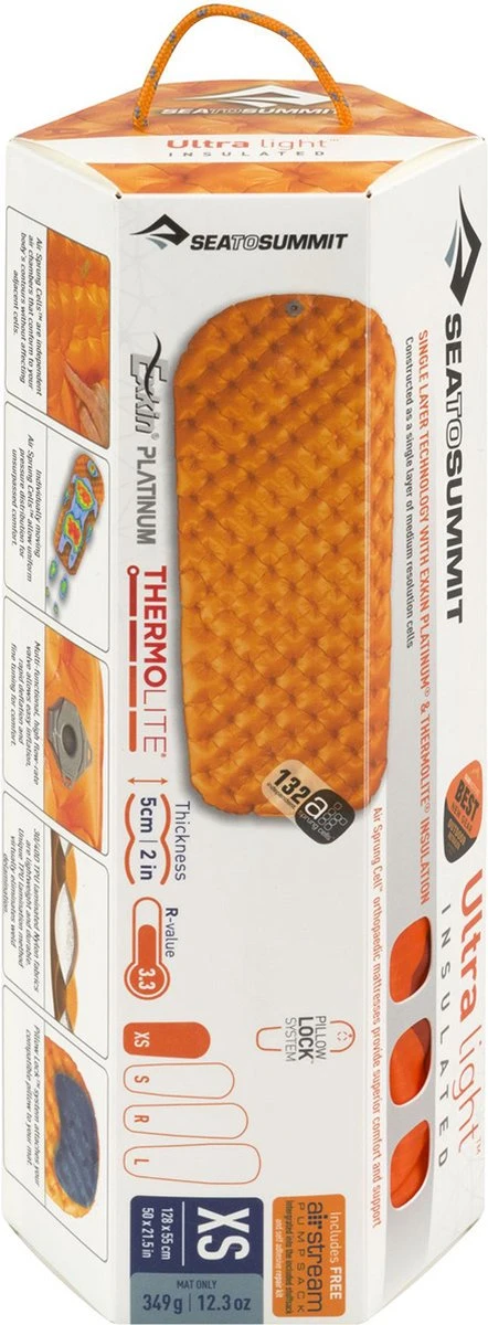 Sea To Summit UltraLight Insulated Regular Opblaasbare Slaapmat - 5cm - 480g - Oranje 19 Sea To Summit UltraLight Insulated Regular Opblaasbare Slaapmat - 5cm - 480g - Oranje - Afbeelding 19