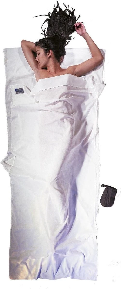 Cocoon Binnenslaapzak Mamo Travelsheet 220 X 88 Cm Katoen Wit 2 Cocoon Binnenslaapzak Mamo Travelsheet 220 X 88 Cm Katoen Wit - Afbeelding 2