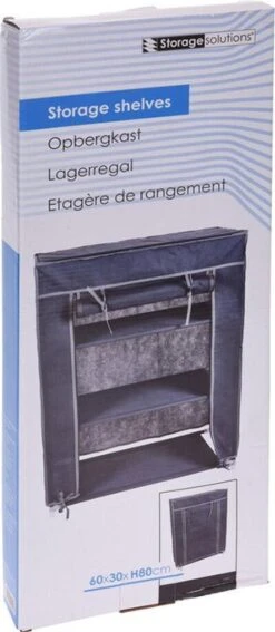 Merkloos GARDEROBE KAST - 3 SCHAPPEN - 60X30X80 CM 10 Merkloos GARDEROBE KAST - 3 SCHAPPEN - 60X30X80 CM -Buiten Kamperen 523x1200