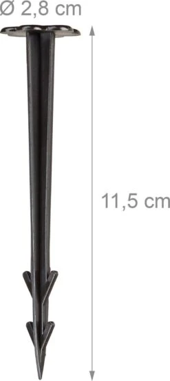 Relaxdays Grondzeilpen Kunststof - 100 Haringen - Grondpen Tuinzeil - Grondharing Set -Buiten Kamperen 538x1200 3