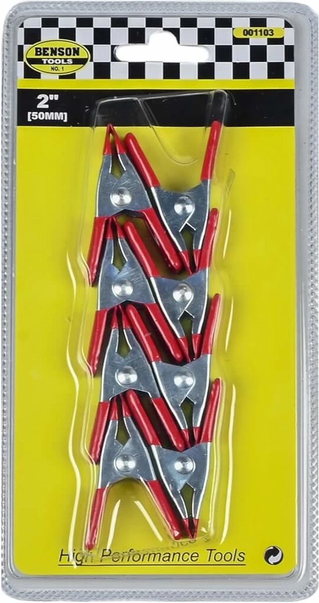 Benson Metalen Veerklem - 50 Mm - 8 Stuks 10 Benson Metalen Veerklem - 50 Mm - 8 Stuks - Afbeelding 10