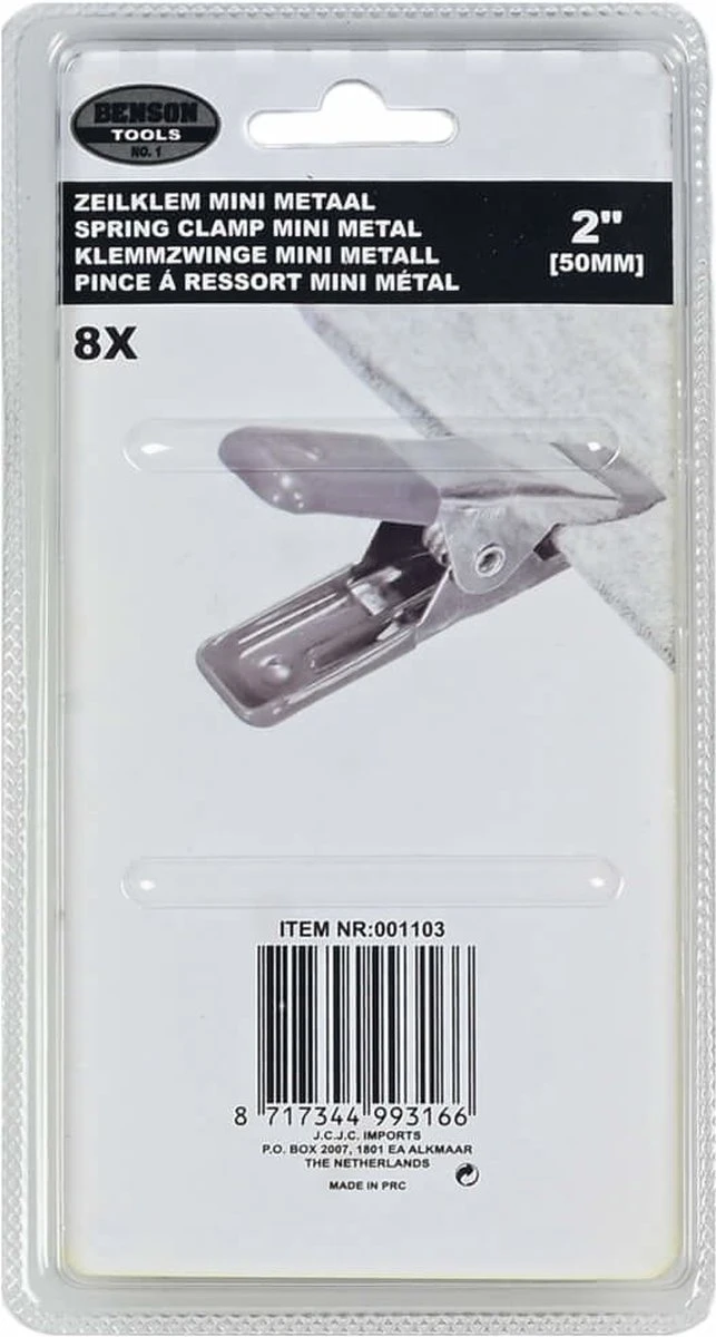 Benson Metalen Veerklem - 50 Mm - 8 Stuks 9 Benson Metalen Veerklem - 50 Mm - 8 Stuks - Afbeelding 9