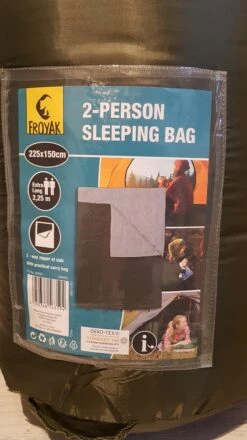 Froyak - 2-persoons Slaapzak XXL Groen 225 X 150 Cm - 2 Persoons Slaapzak Envelop Model Extra Large -Buiten Kamperen 674x1200 6