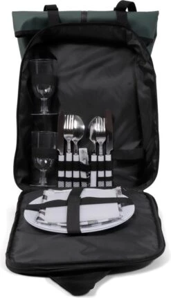 Norländer Picknick Rugtas - Koeltas - Inclusief Bestek - Groen 10 Norländer Picknick Rugtas - Koeltas - Inclusief Bestek - Groen -Buiten Kamperen 687x1200
