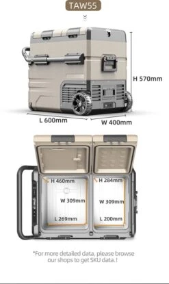 Alpicool 55L - Koelkast/vriezer - 12V-24V/230V - Compressor - APP - Voor Auto En Huis - Outdoor Camping Benodigdheden -Buiten Kamperen 715x1200 2