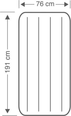 Intex Luchtbed - Downy - Formaat: Cot - B76 X L191 X H25 Cm - Ingebouwde Voetpomp- Met Reparatieset -Buiten Kamperen 740x1200