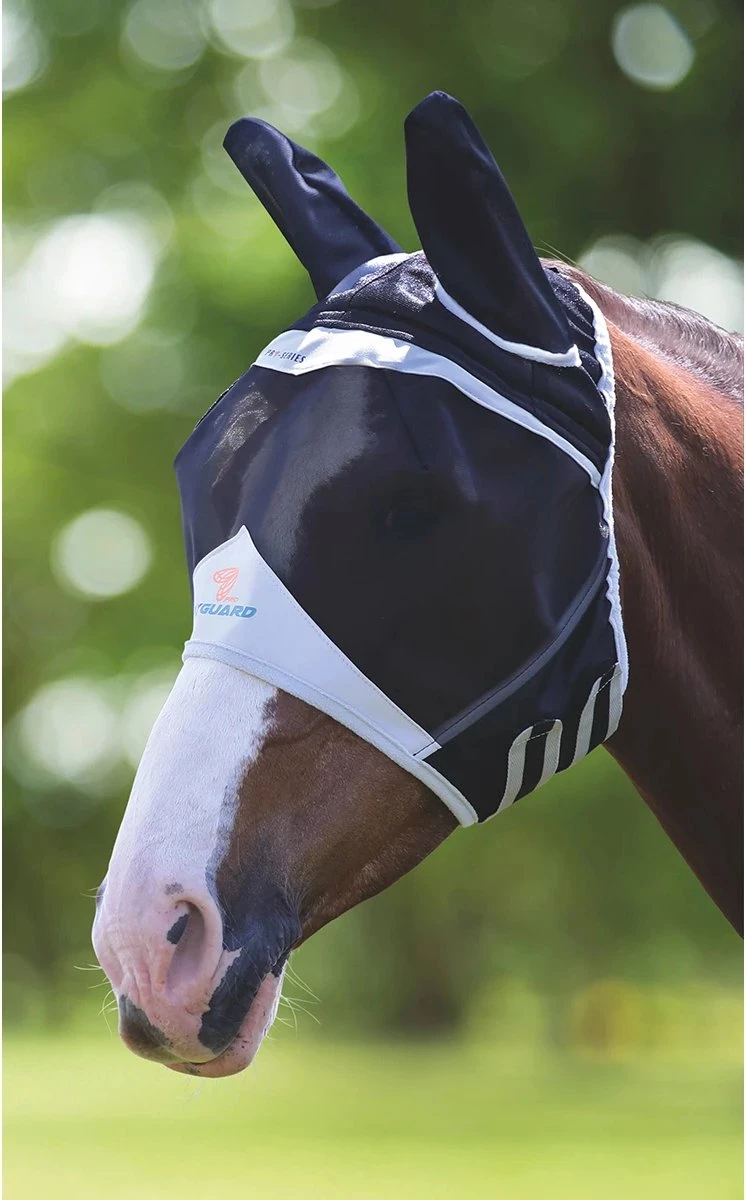 Shires Vliegenmasker Ears - Zwart - Pony 1 Shires Vliegenmasker Ears - Zwart - Pony