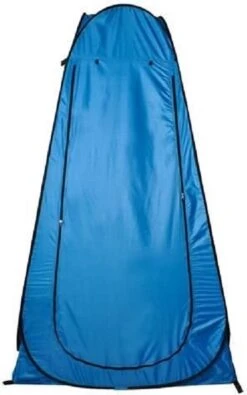 Merkloos 4 In 1 Pop-up Douchetent Voor Omkleden, Douchen, Toilet En Opslag - 1 Persoons Tent - Camping Douche En Omkleedtent - Inclusief Haringen En Draagtas - 190 X 110 X 110 Cm Blauw -Buiten Kamperen 750x1200