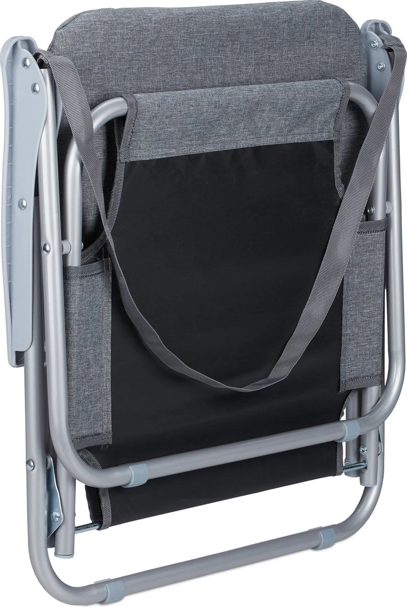Relaxdays Strandstoel Opvouwbaar - Set Van 2 - Lage Campingstoel - Kampeerstoel Leuning - Grijs 5 Relaxdays Strandstoel Opvouwbaar - Set Van 2 - Lage Campingstoel - Kampeerstoel Leuning - Grijs - Afbeelding 5