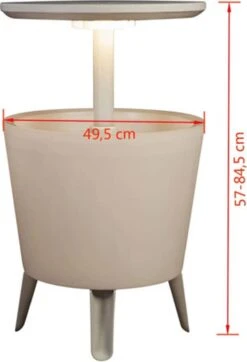Keter Coolbar Partytafel – Lichtgevend - 49,5x49,5x57cm - Wit -Buiten Kamperen 818x1200 8