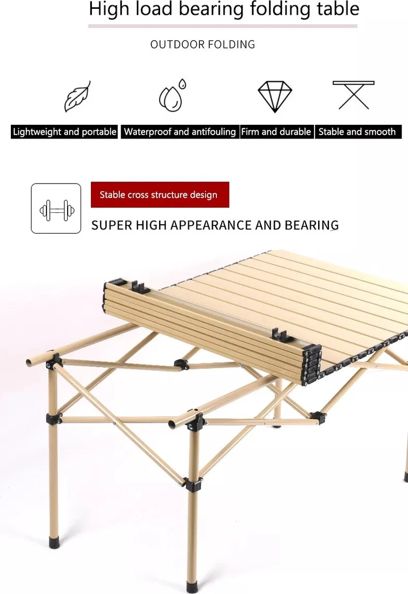 Buxibo - Lichtgewicht Vouwbare Campingtafel - Inklapbaar - Vis/Tuin/Picknick Tafel - Kamperen - Met Opberghoes - Aluminium - Grijs 2 Buxibo - Lichtgewicht Vouwbare Campingtafel - Inklapbaar - Vis/Tuin/Picknick Tafel - Kamperen - Met Opberghoes - Aluminium - Grijs - Afbeelding 2