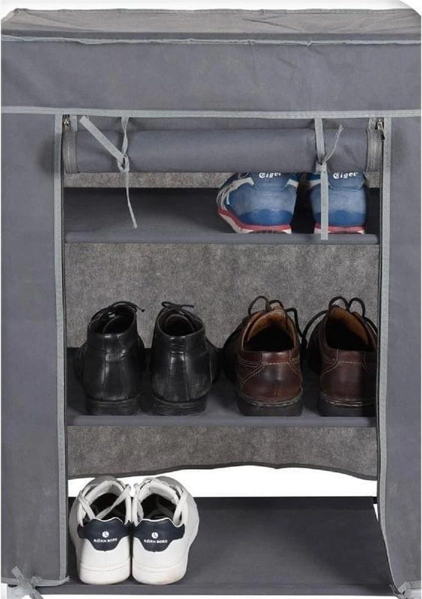 Merkloos GARDEROBE KAST - 3 SCHAPPEN - 60X30X80 CM 2 Merkloos GARDEROBE KAST - 3 SCHAPPEN - 60X30X80 CM - Afbeelding 2