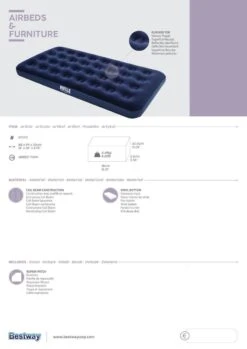 Pavillo Twin Luchtbed - 1-Persoons - 188x99x22 Cm 22 Pavillo Twin Luchtbed - 1-Persoons - 188x99x22 Cm -Buiten Kamperen 849x1200