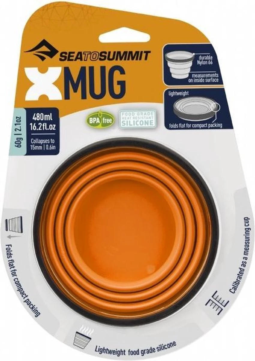 Sea To Summit X-Mug - Campingservies Inklapbaar - Mok - Oranje - 110mm 3 Sea To Summit X-Mug - Campingservies Inklapbaar - Mok - Oranje - 110mm - Afbeelding 3