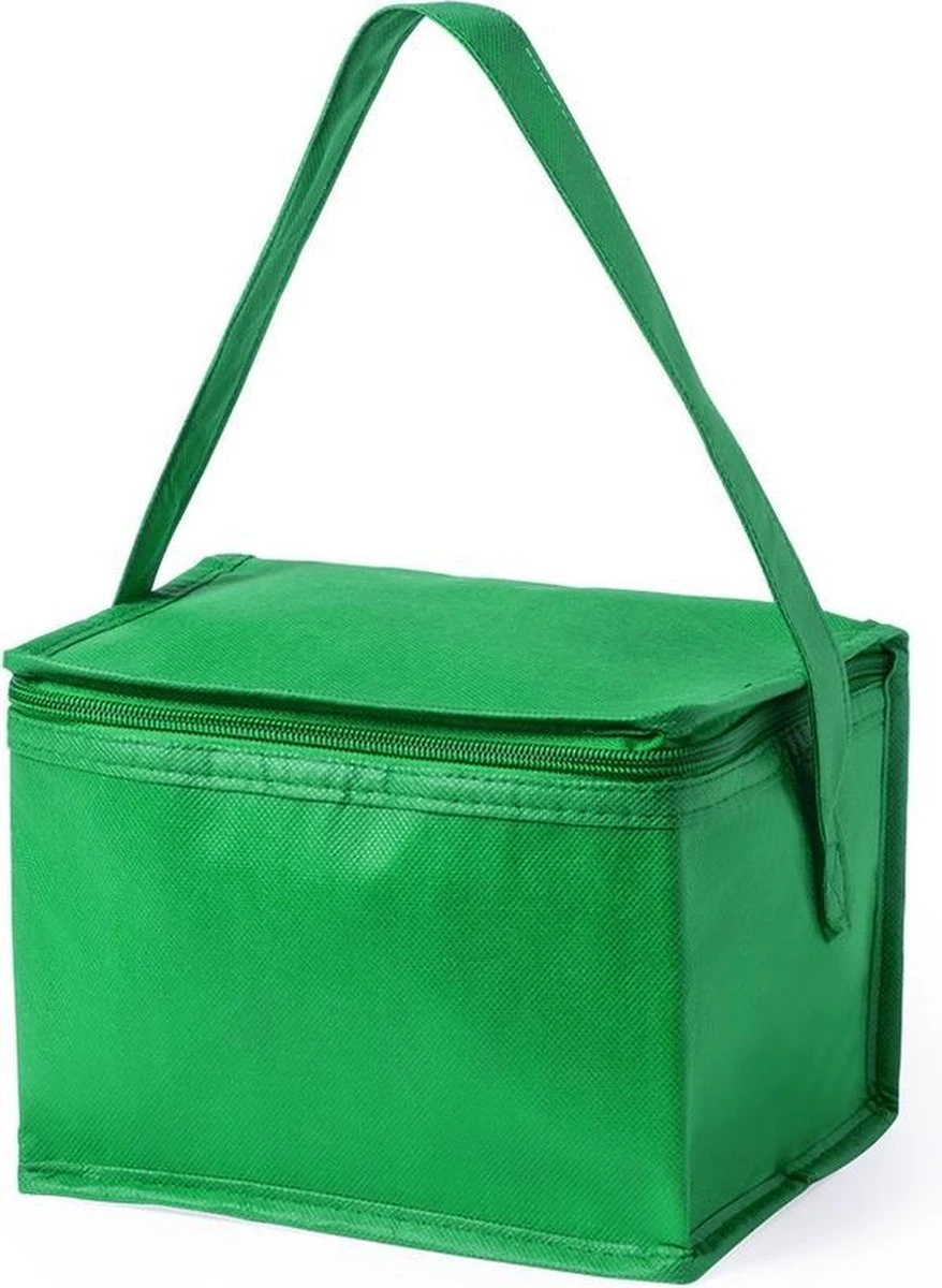 Merkloos Klein Mini Koeltasje - Sixpack Blikjes - Compacte Koelbox/koeltassen En Elementen - Groen 1 Merkloos Klein Mini Koeltasje - Sixpack Blikjes - Compacte Koelbox/koeltassen En Elementen - Groen